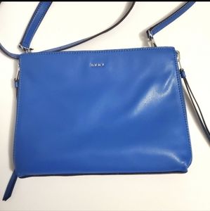 DKNY Reversible Leather Bag Blue/Silver